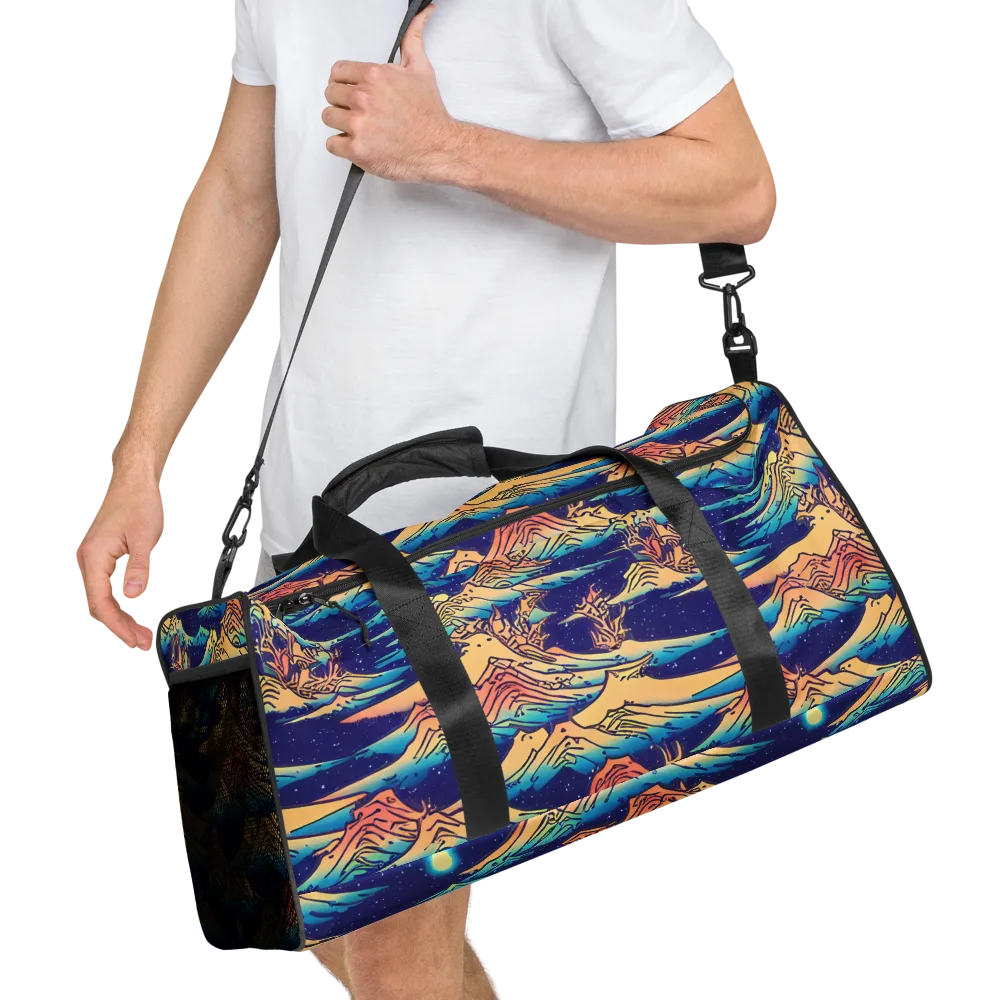 Mystical Mountain Mirage on Duffle Bag — Right Front