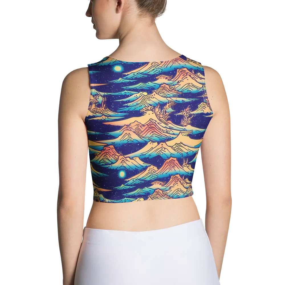 Mystical Mountain Mirage on Crop Top — Back