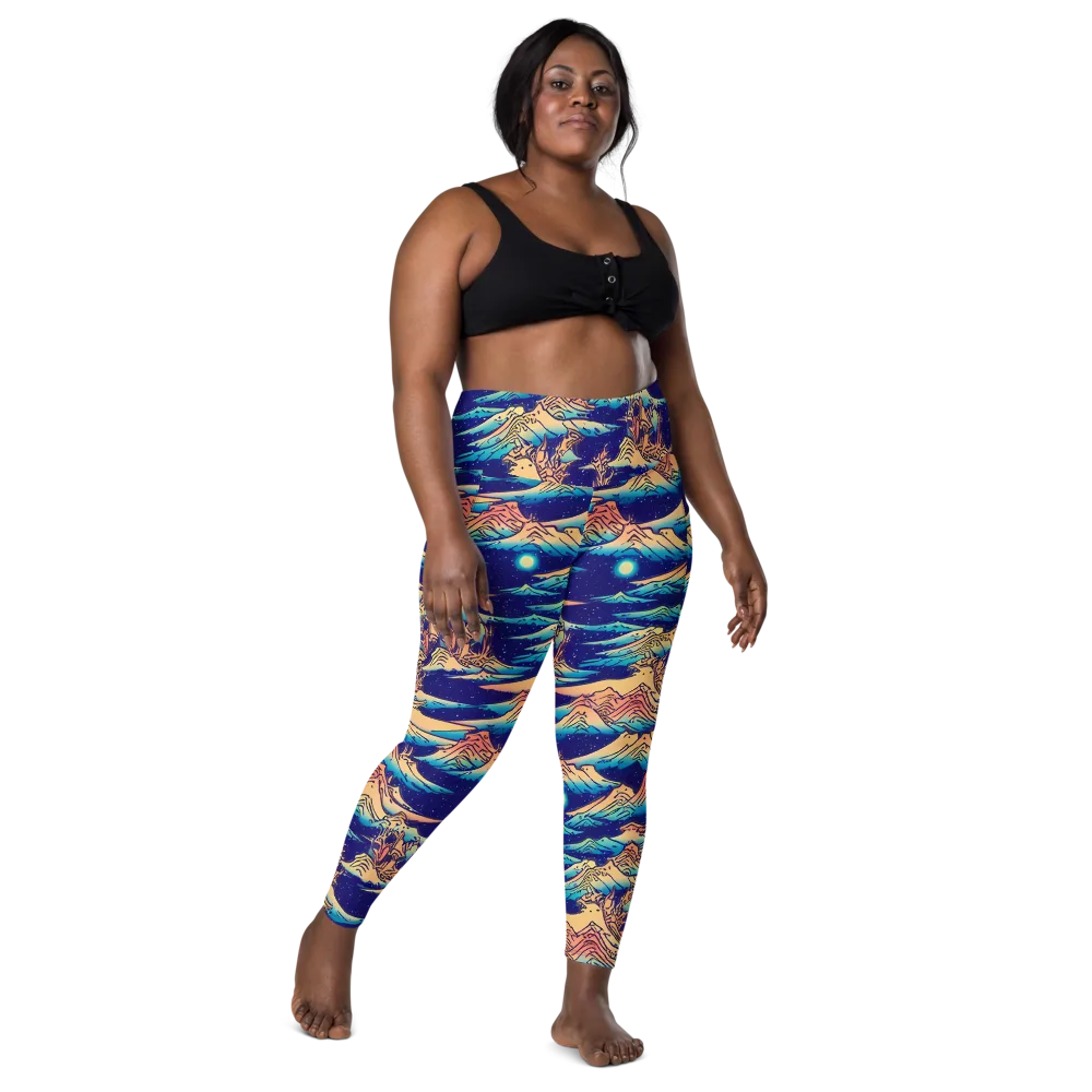 Mystical Mountain Mirage on Leggings with Pockets — Front
