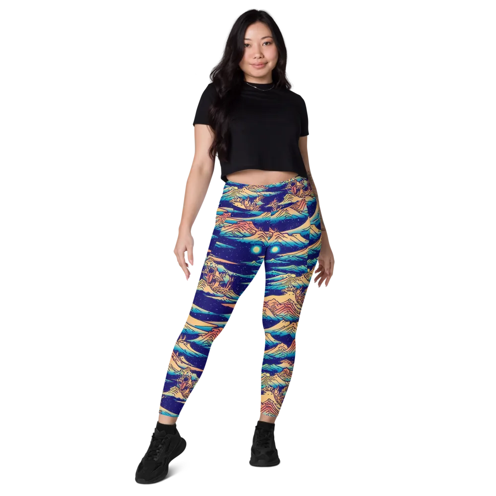 Mystical Mountain Mirage on Leggings with Pockets — Front