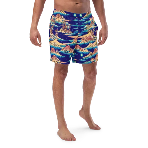 Mystical Mountain Mirage on a Swim Trunks
