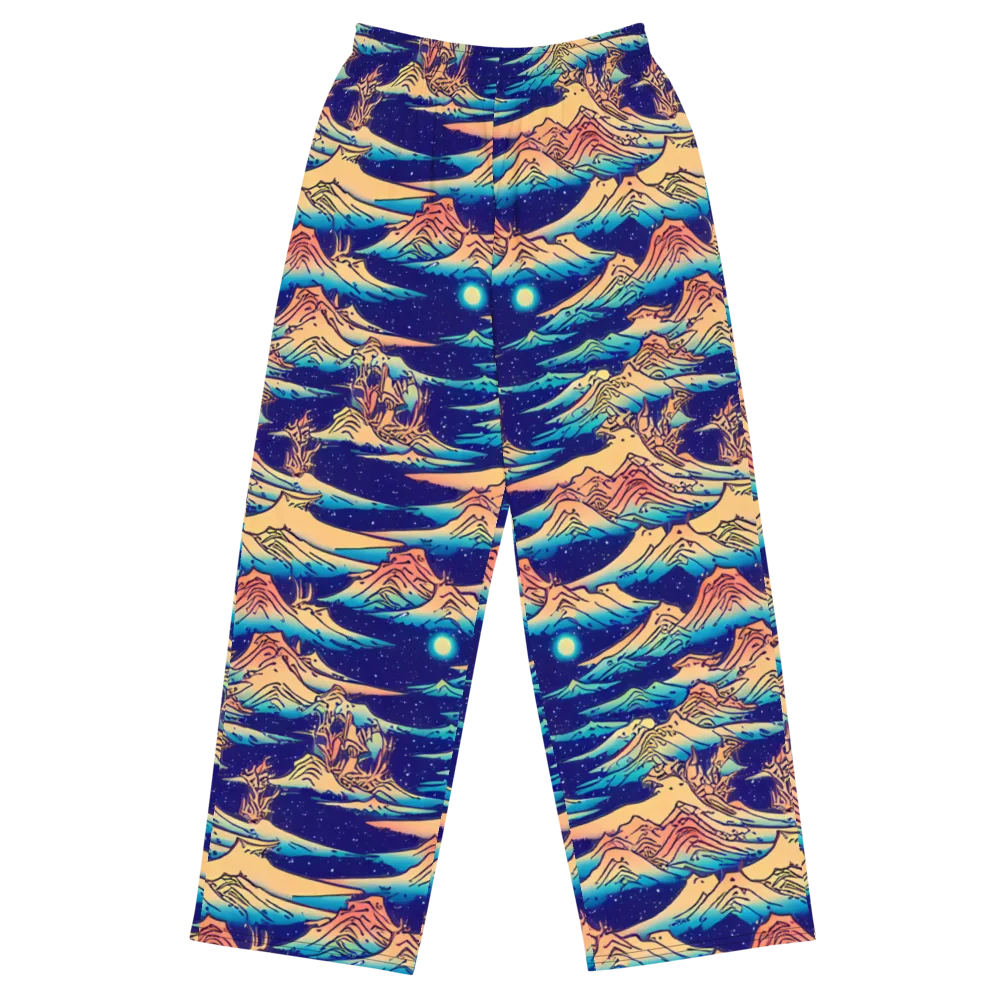 Mystical Mountain Mirage on Wide-Leg Pants — Front