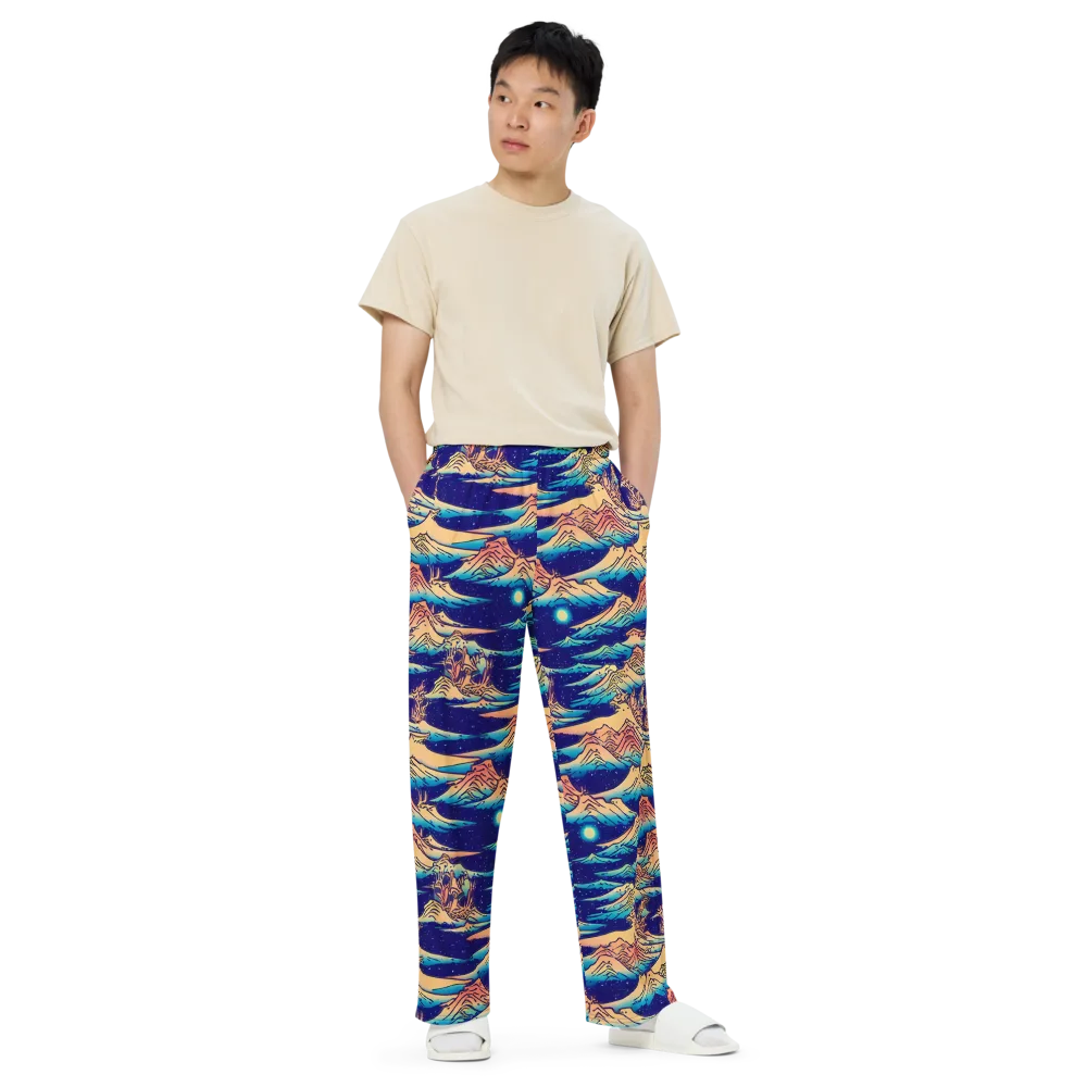 Mystical Mountain Mirage on Wide-Leg Pants — Front