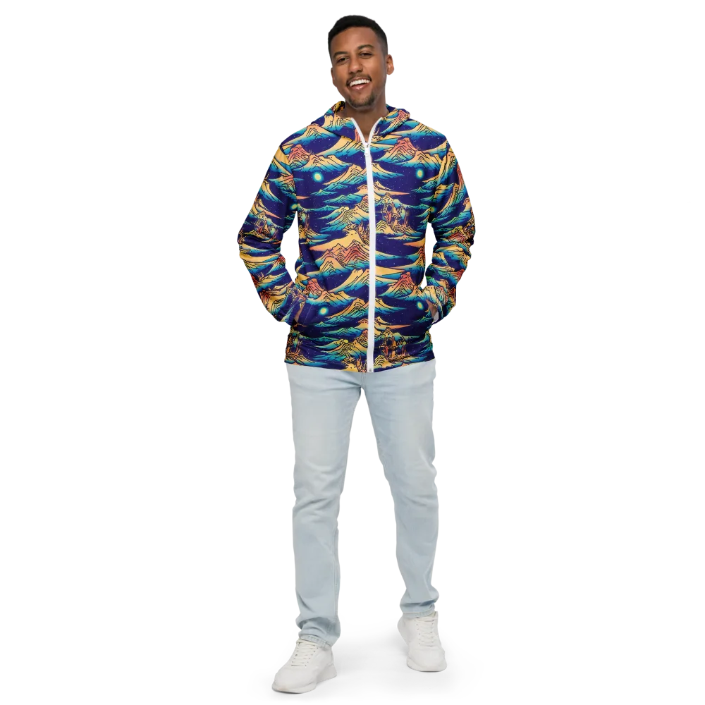 Mystical Mountain Mirage on Men's Windbreaker — Front