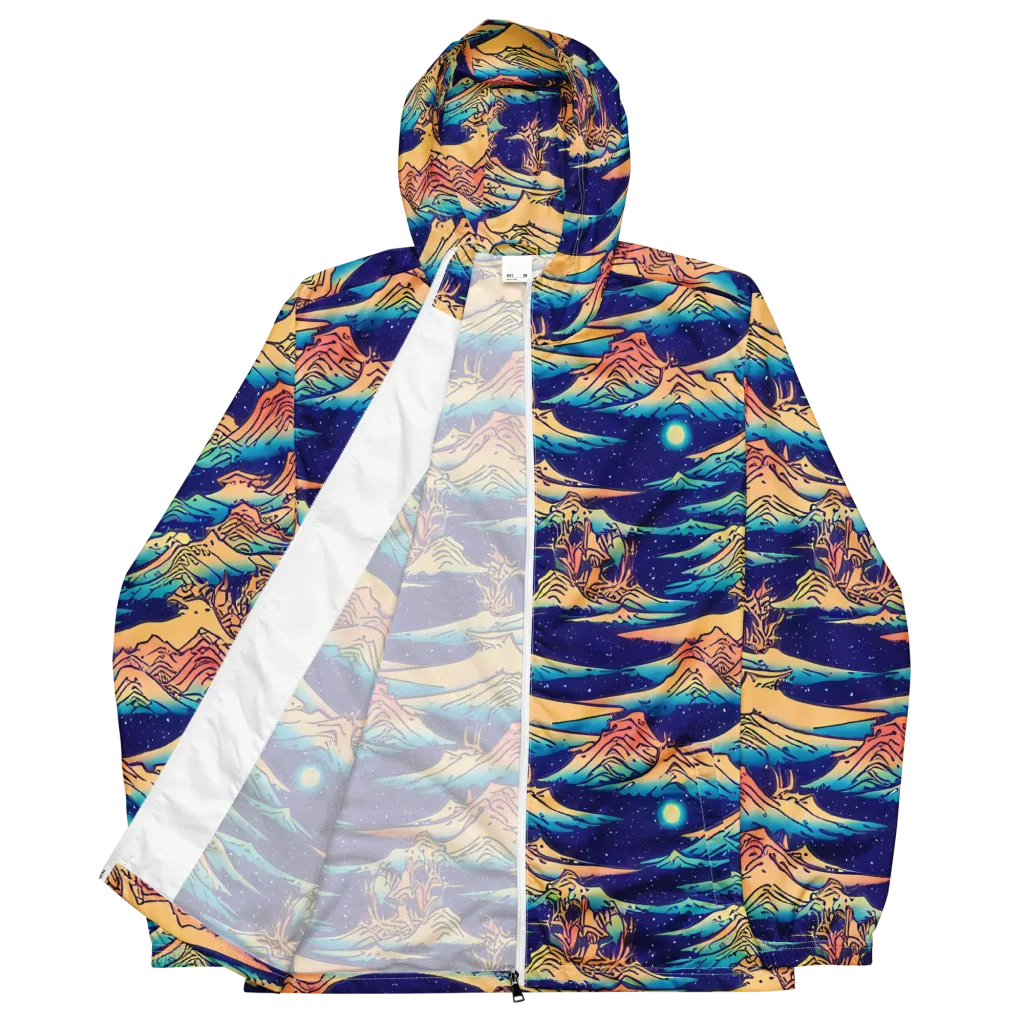 Mystical Mountain Mirage on Men's Windbreaker — Front