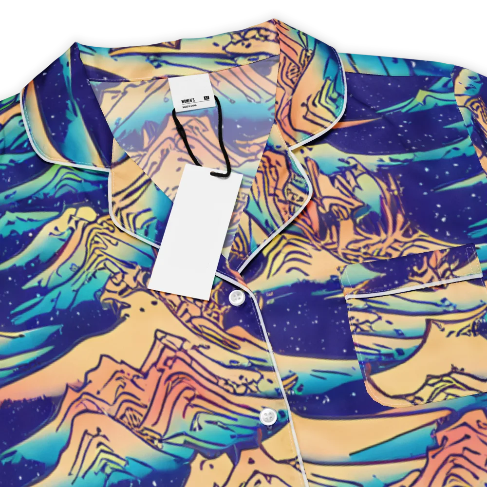 Mystical Mountain Mirage on Women's Short Sleeve Pajama Top — Product details