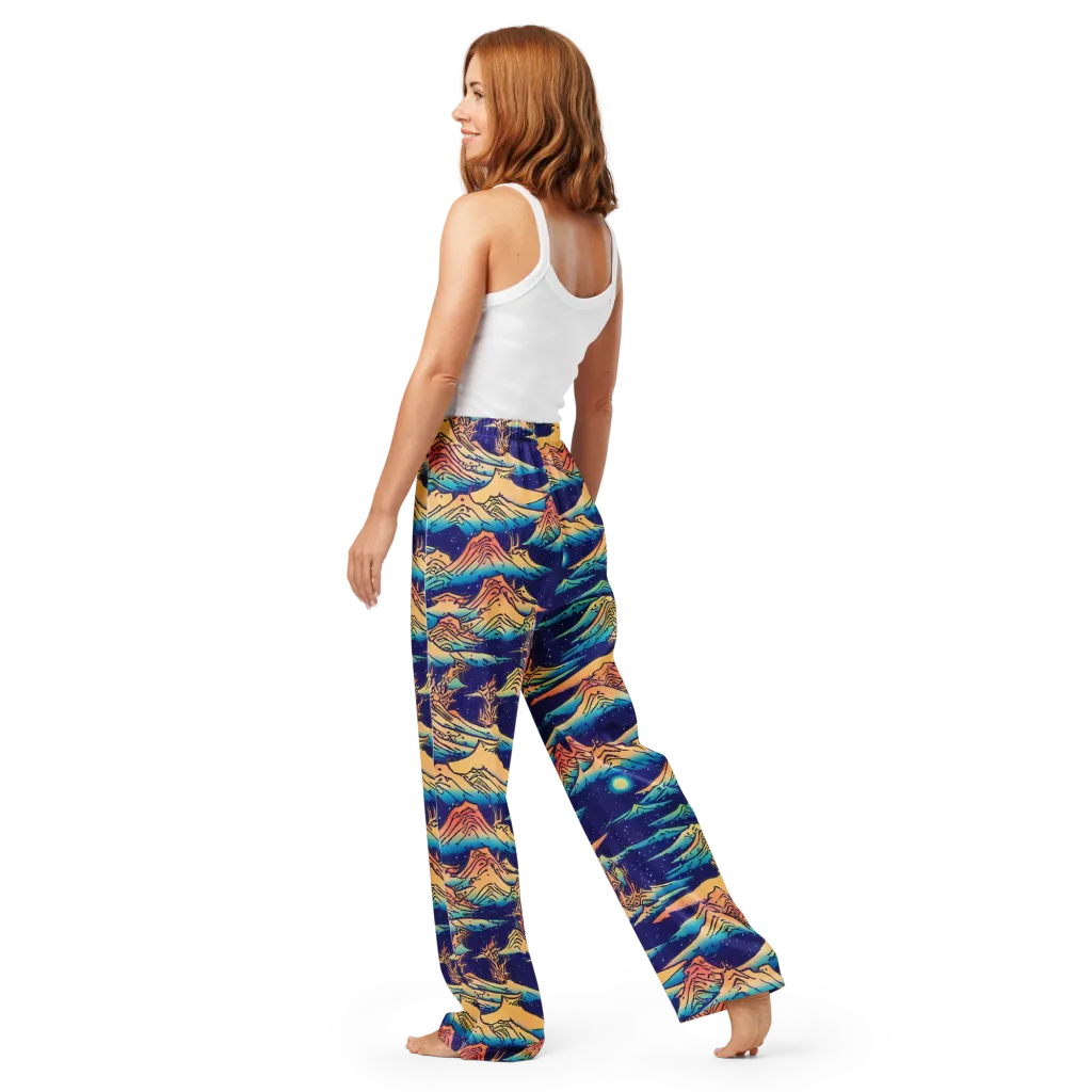 Mystical Mountain Mirage on Women's Pajama Pants — Back