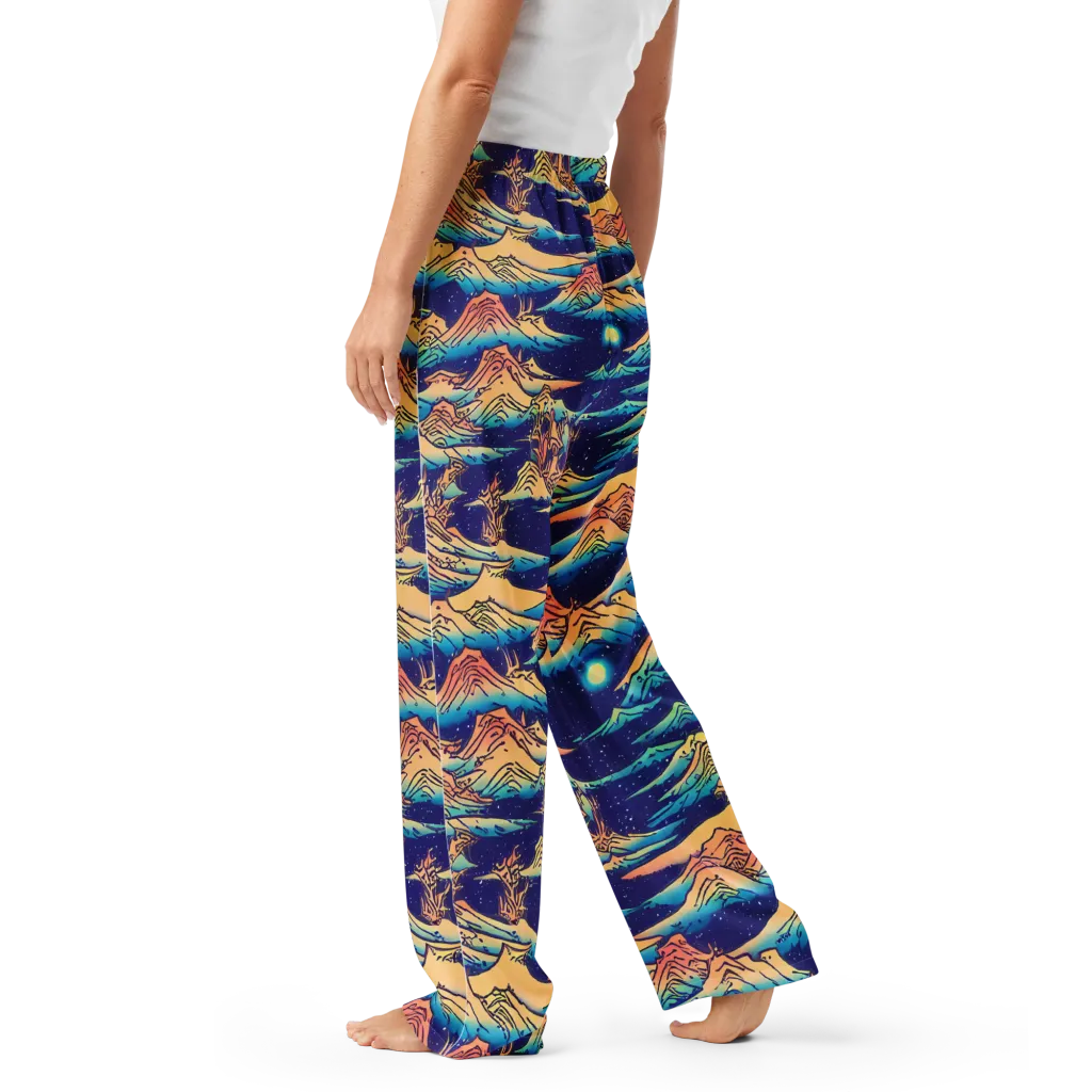 Mystical Mountain Mirage on Women's Pajama Pants — Left