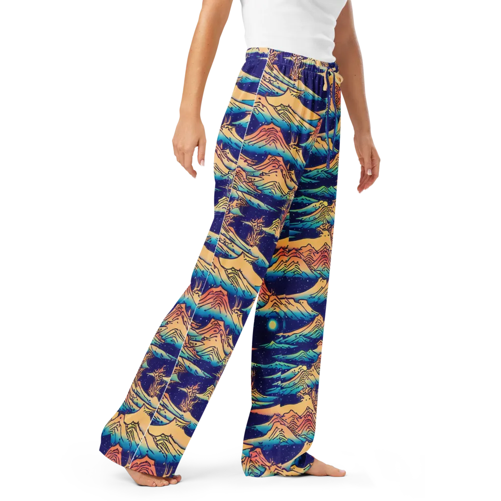 Mystical Mountain Mirage on Women's Pajama Pants — Right Front