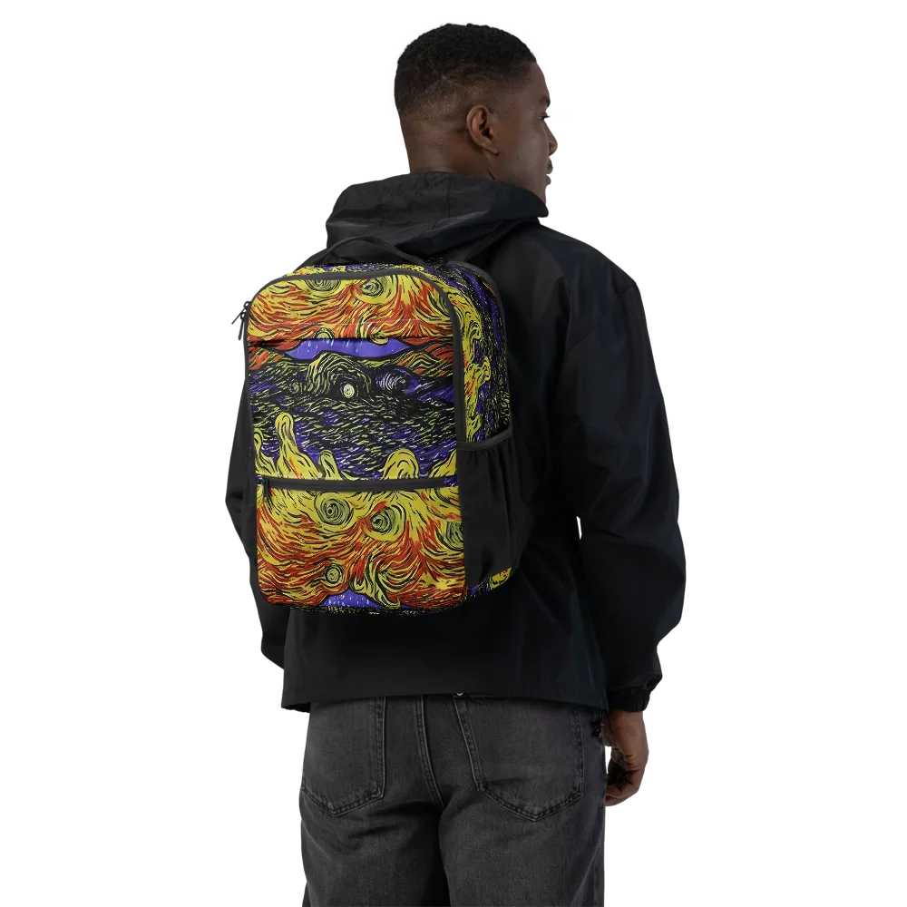 Dancing Solar Flare on Utility Backpack — Back
