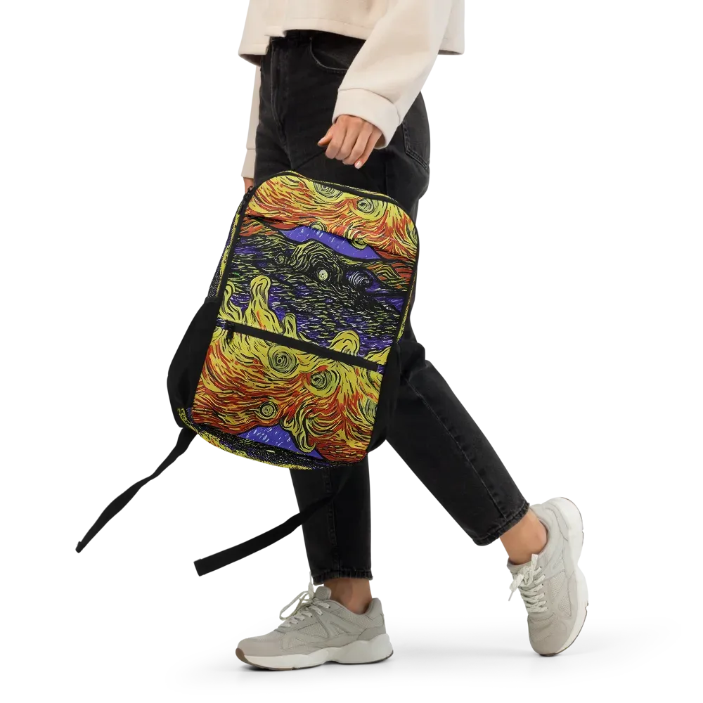 Dancing Solar Flare on Utility Backpack — Front