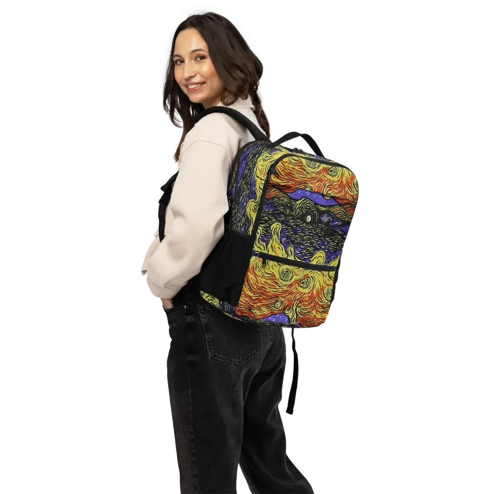 Dancing Solar Flare on Utility Backpack — Back
