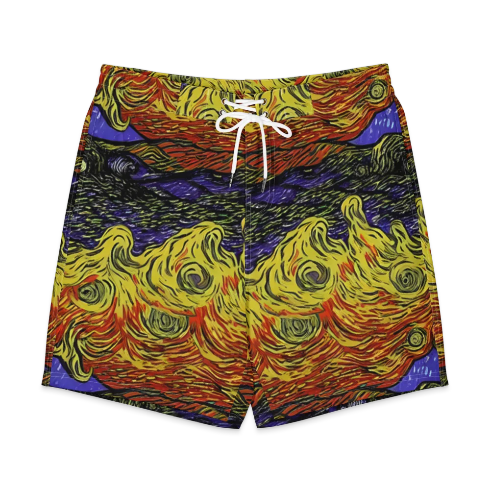 Dancing Solar Flare on Men's Board Shorts — Front