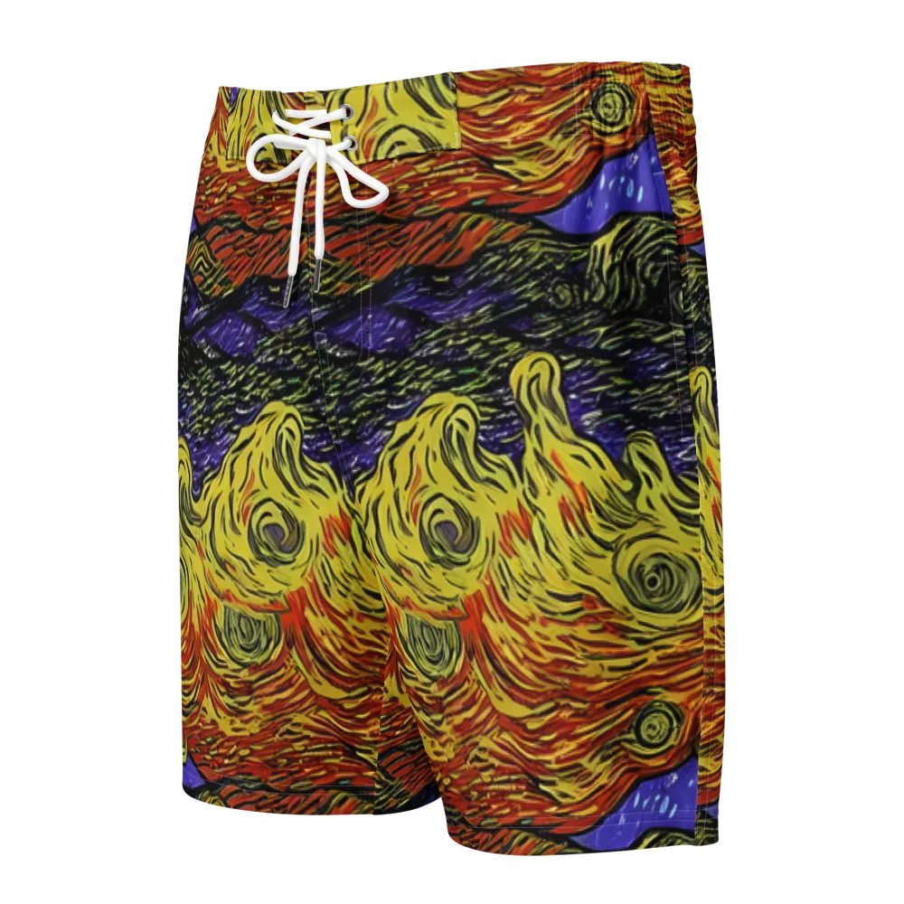 Dancing Solar Flare on Men's Board Shorts — Front