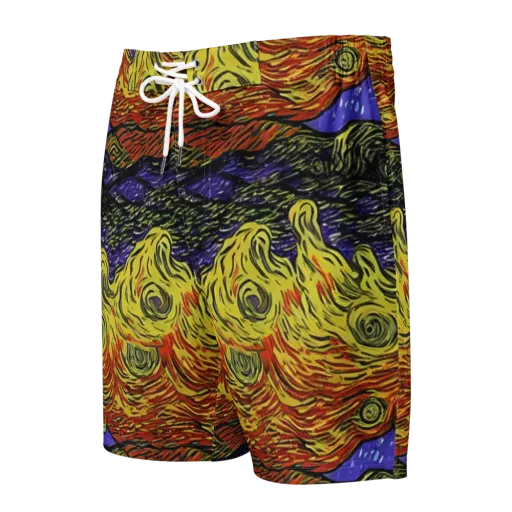 Dancing Solar Flare on a Men's Board Shorts