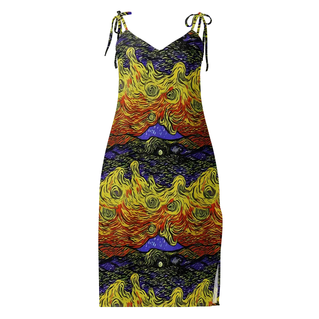 Dancing Solar Flare on Slip Dress — Front