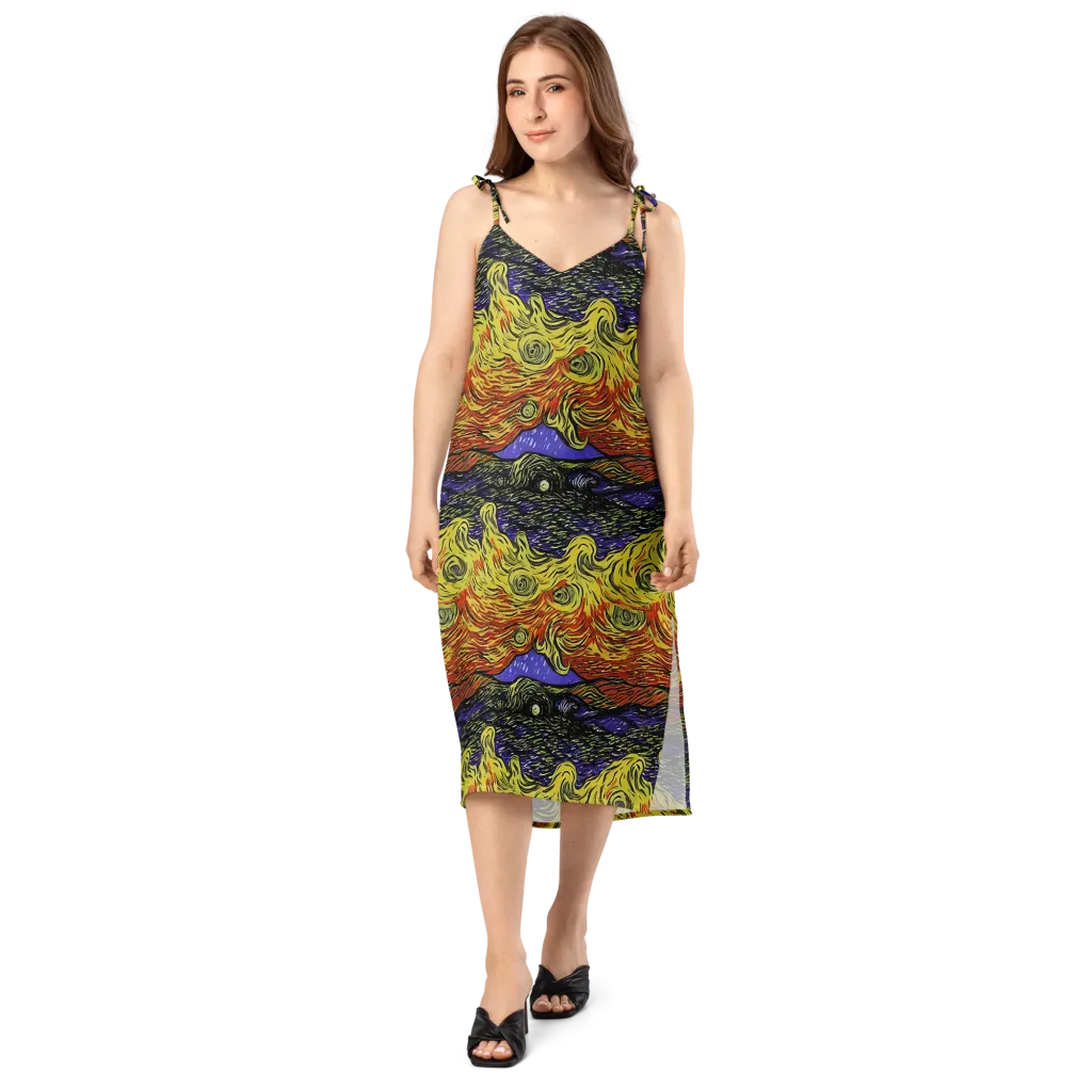 Dancing Solar Flare on Slip Dress — Front