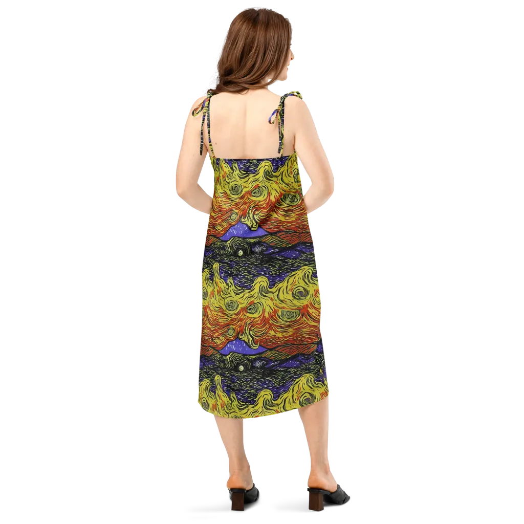 Dancing Solar Flare on Slip Dress — Back