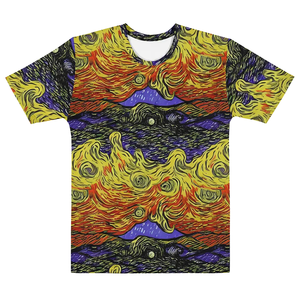 Dancing Solar Flare on Men's Cotton Crew Neck T-Shirt — Front
