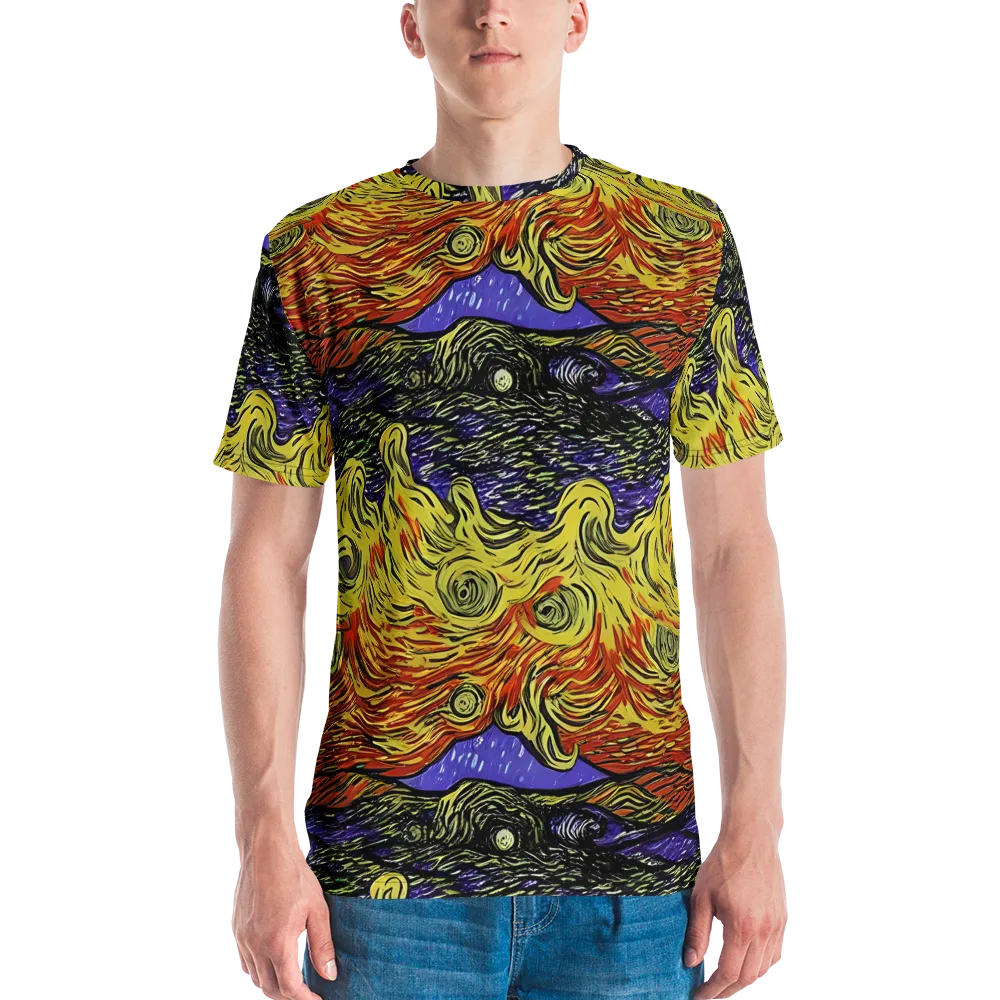Dancing Solar Flare on Men's Crew Neck T-Shirt — Front