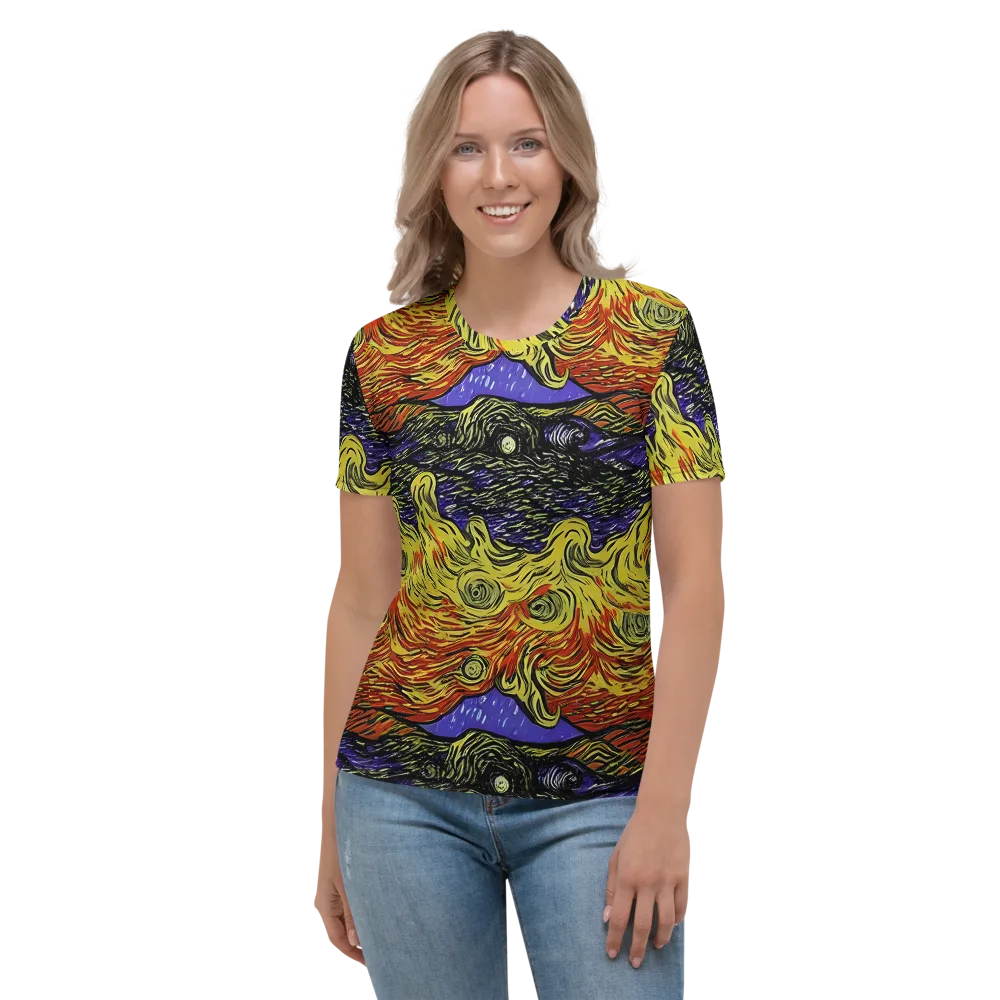 Dancing Solar Flare on Women's Crew Neck T-Shirt — Front