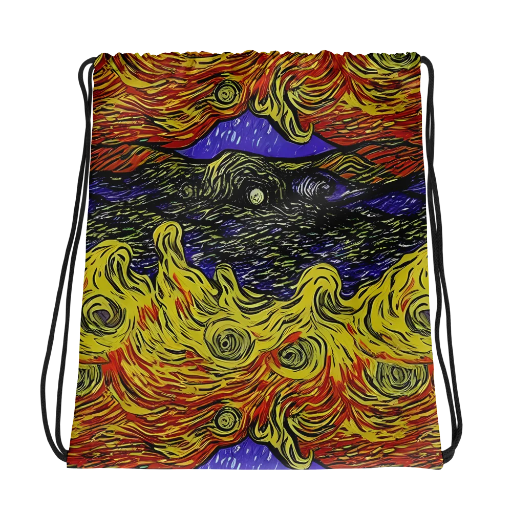 Dancing Solar Flare on Drawstring Bag — Photo