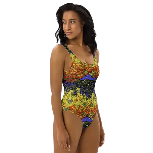 Dancing Solar Flare on a One-Piece Swimsuit