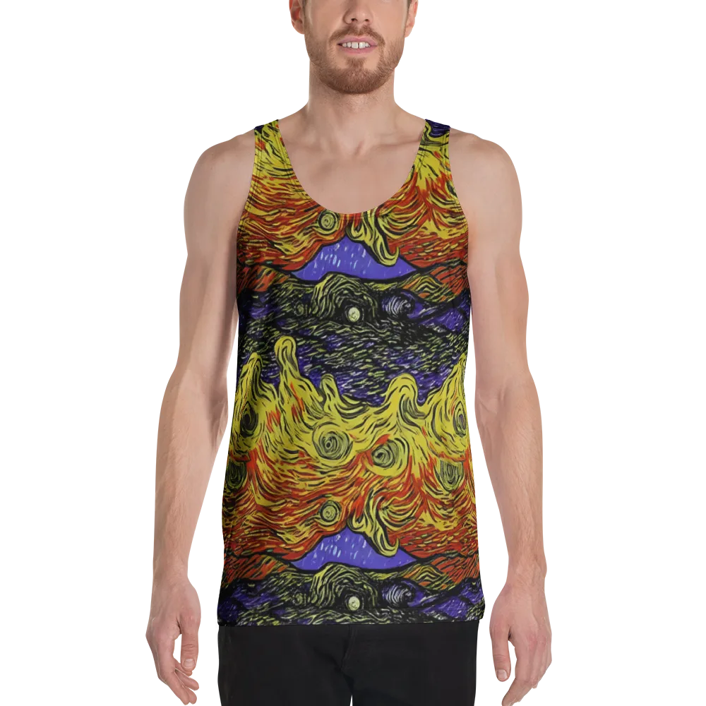 Dancing Solar Flare on Men's Tank Top — Front