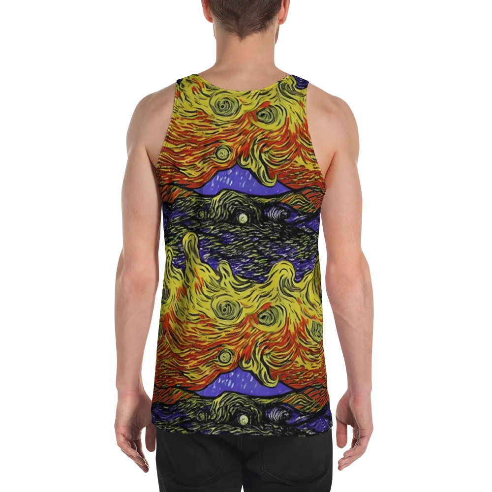Dancing Solar Flare on Men's Tank Top — Back