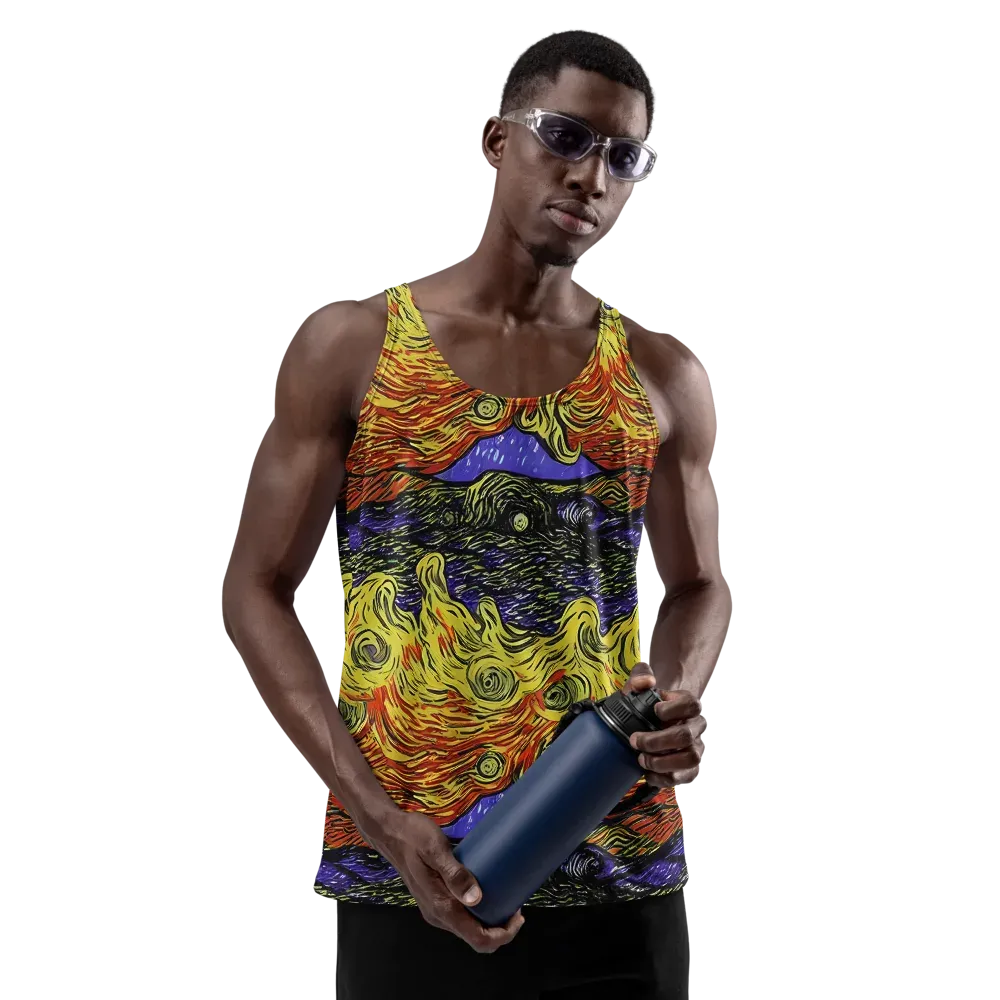 Dancing Solar Flare on Men's Tank Top — Front