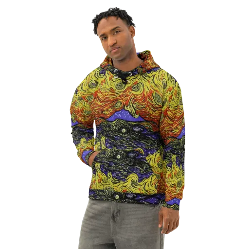 Dancing Solar Flare on a Cotton Hoodie