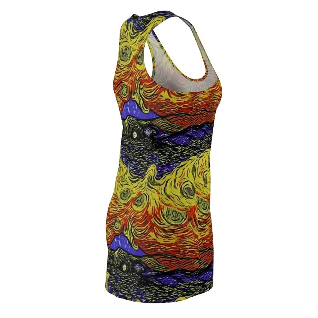 Dancing Solar Flare on Racerback Dress — Back Side