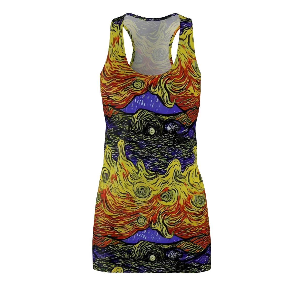 Dancing Solar Flare on Racerback Dress — Front