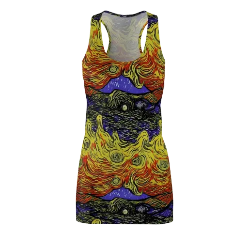 Dancing Solar Flare on a Racerback Dress