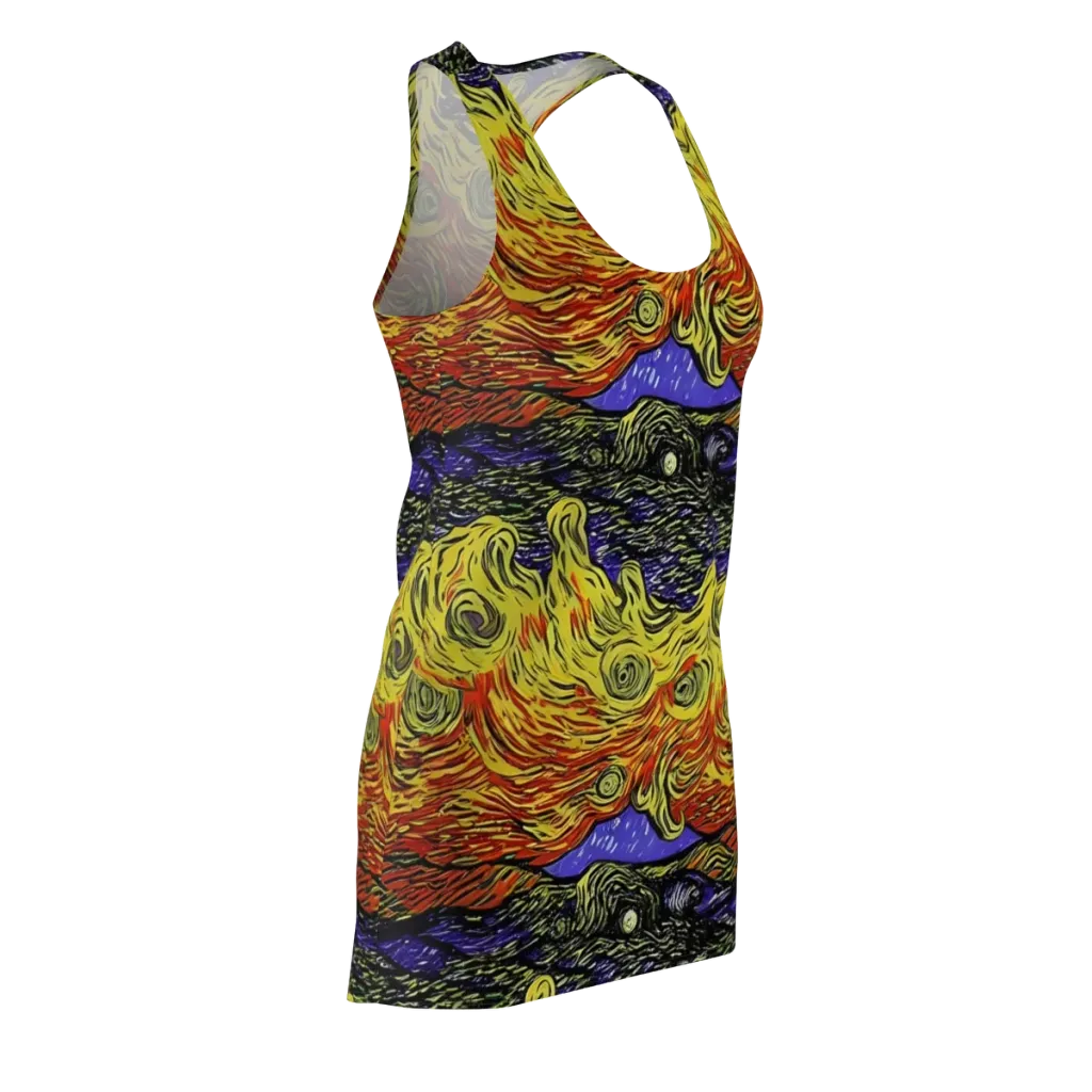 Dancing Solar Flare on Racerback Dress — Front Side