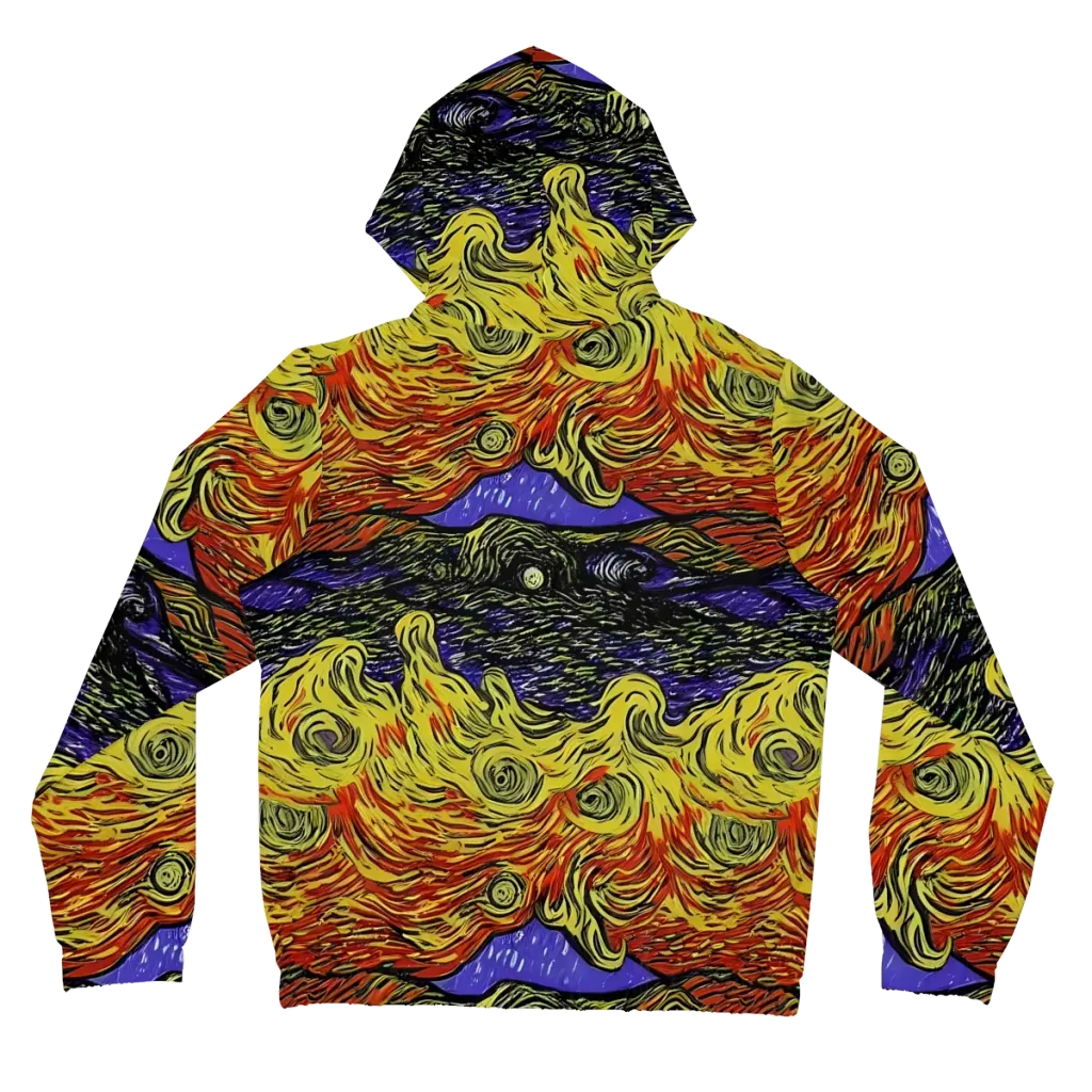 Dancing Solar Flare on Women's Full-Zip Hoodie — Back