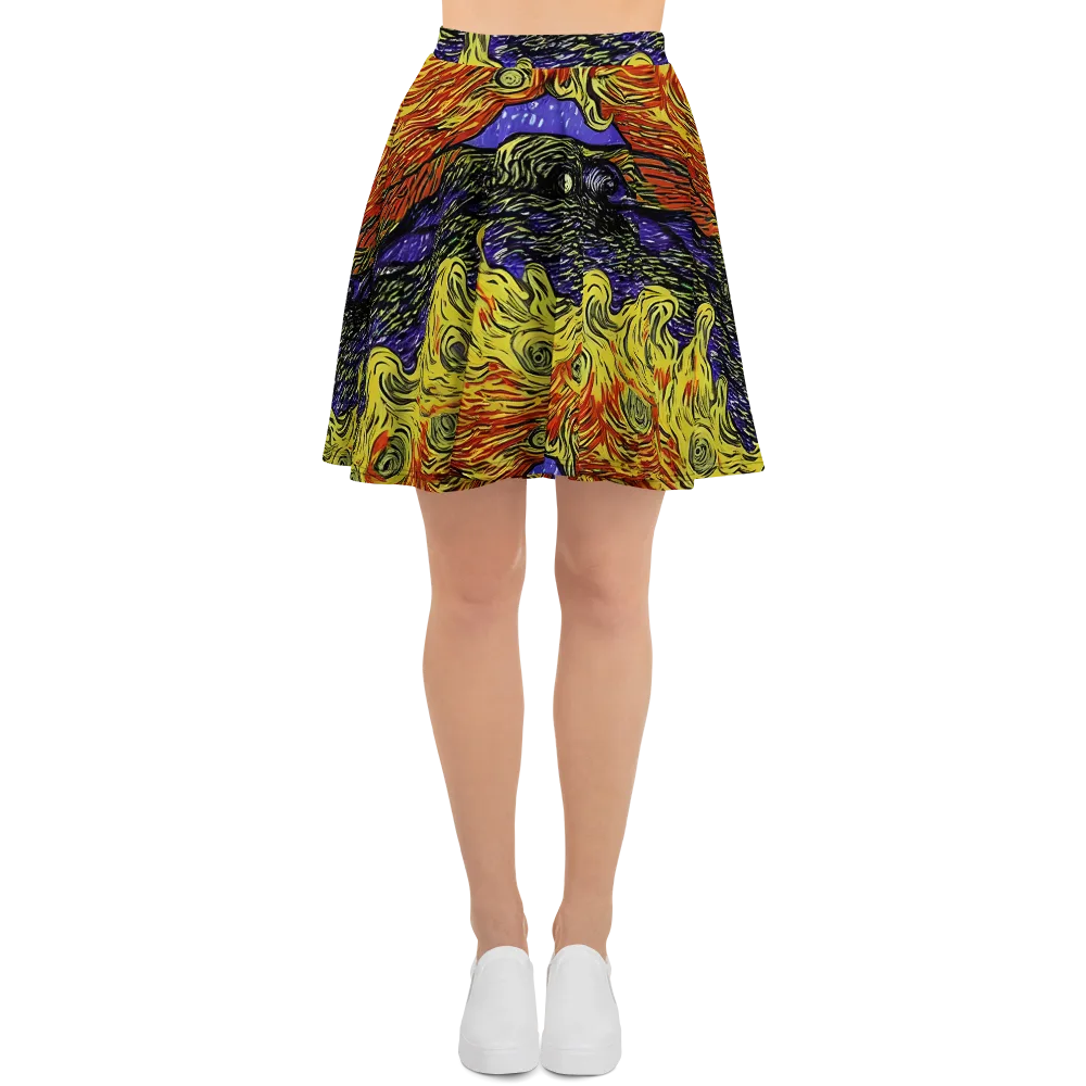 Dancing Solar Flare on Skater Skirt — Front