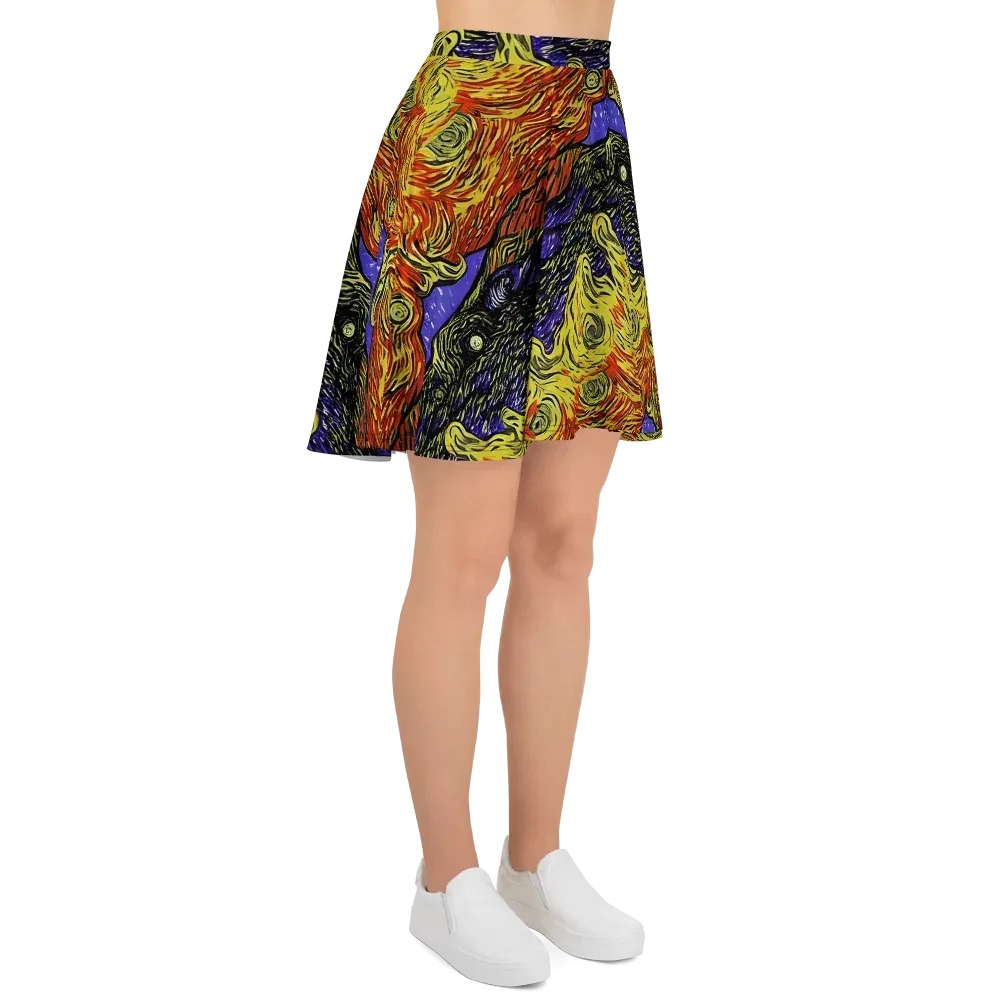 Dancing Solar Flare on Skater Skirt — Right