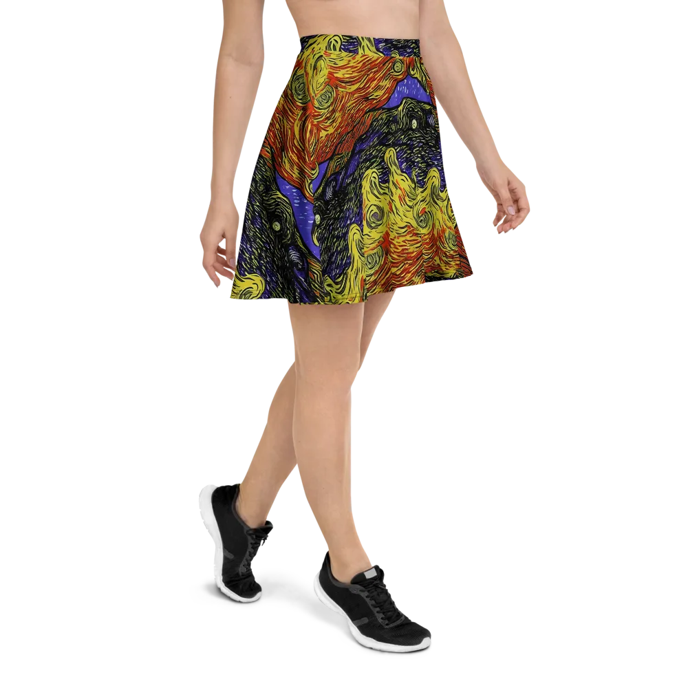 Dancing Solar Flare on Skater Skirt — Right