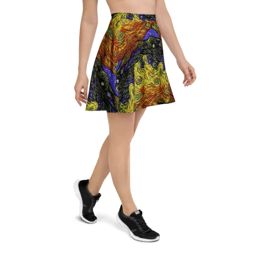 Dancing Solar Flare on a Skater Skirt