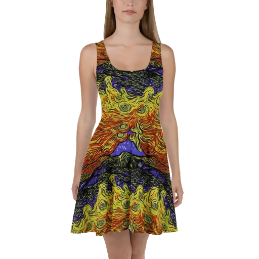 Dancing Solar Flare on a Skater Dress