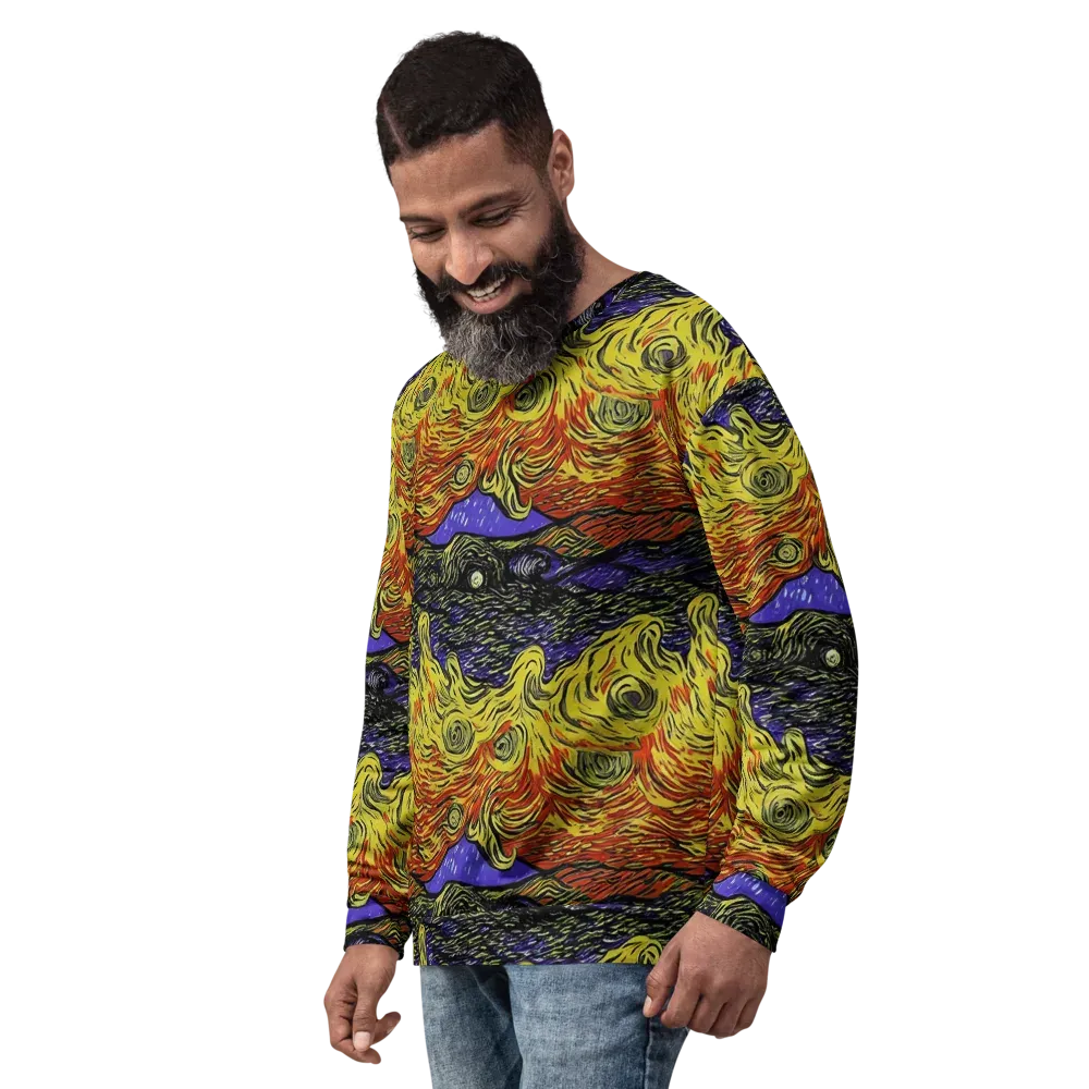 Dancing Solar Flare on Sweatshirt — Left Front