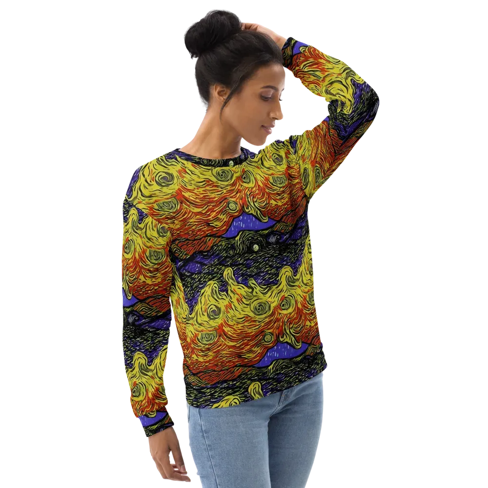 Dancing Solar Flare on Sweatshirt — Right Front