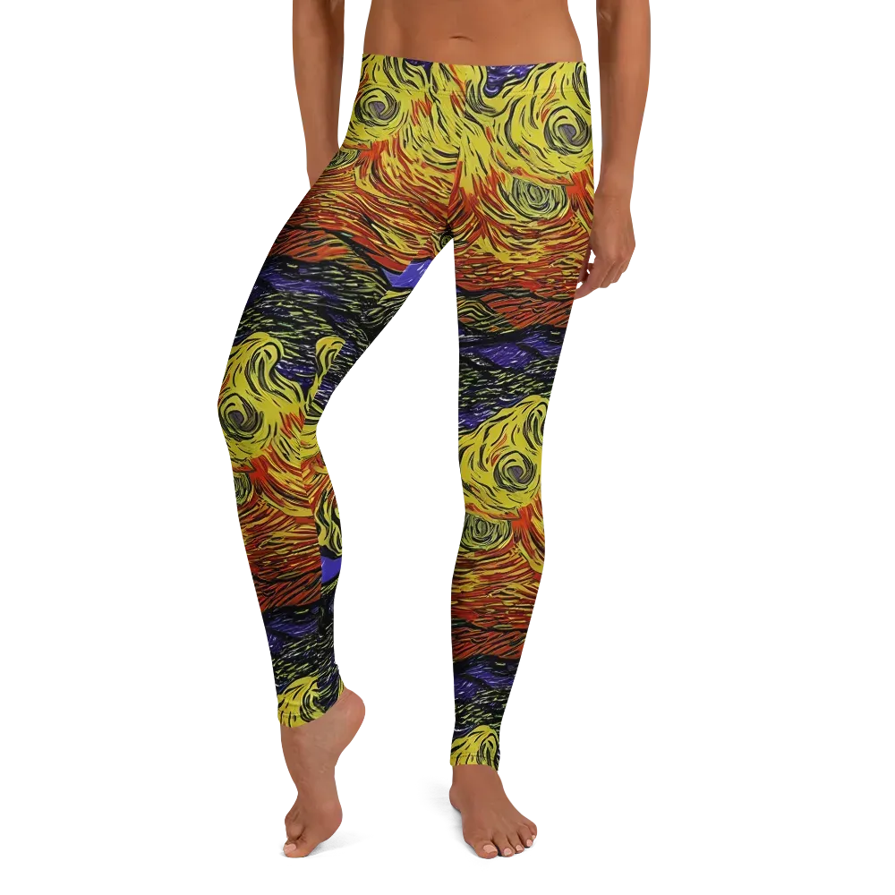 Dancing Solar Flare on Leggings — Front