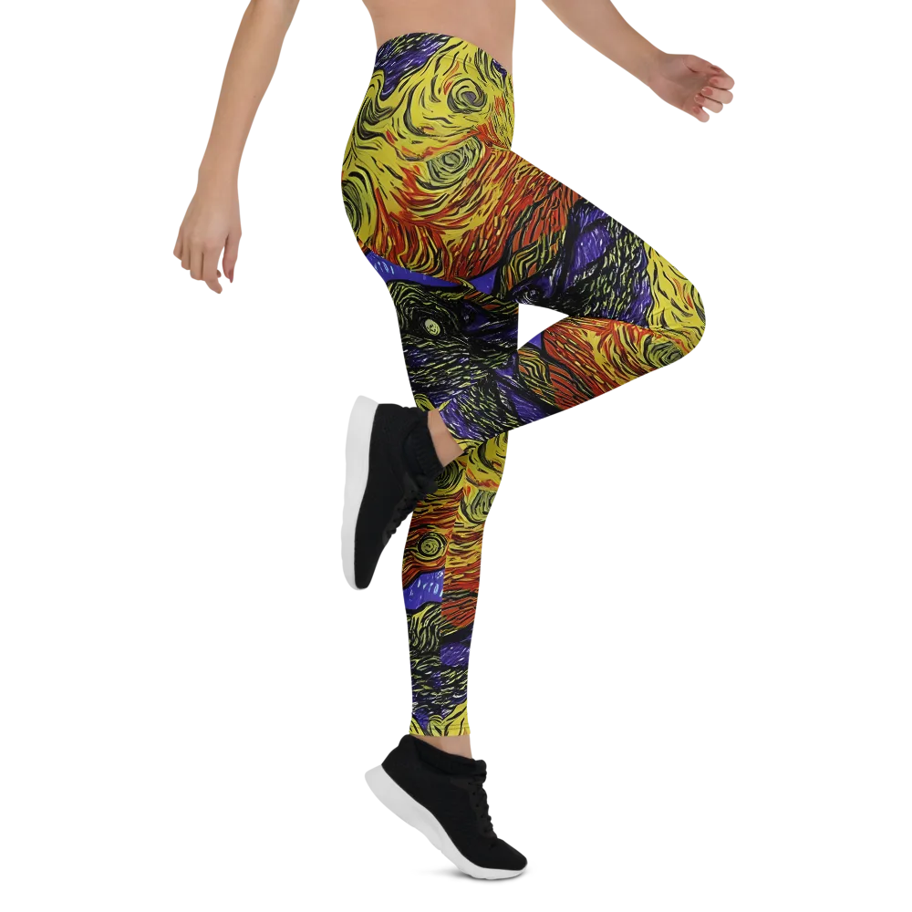 Dancing Solar Flare on Leggings — Right