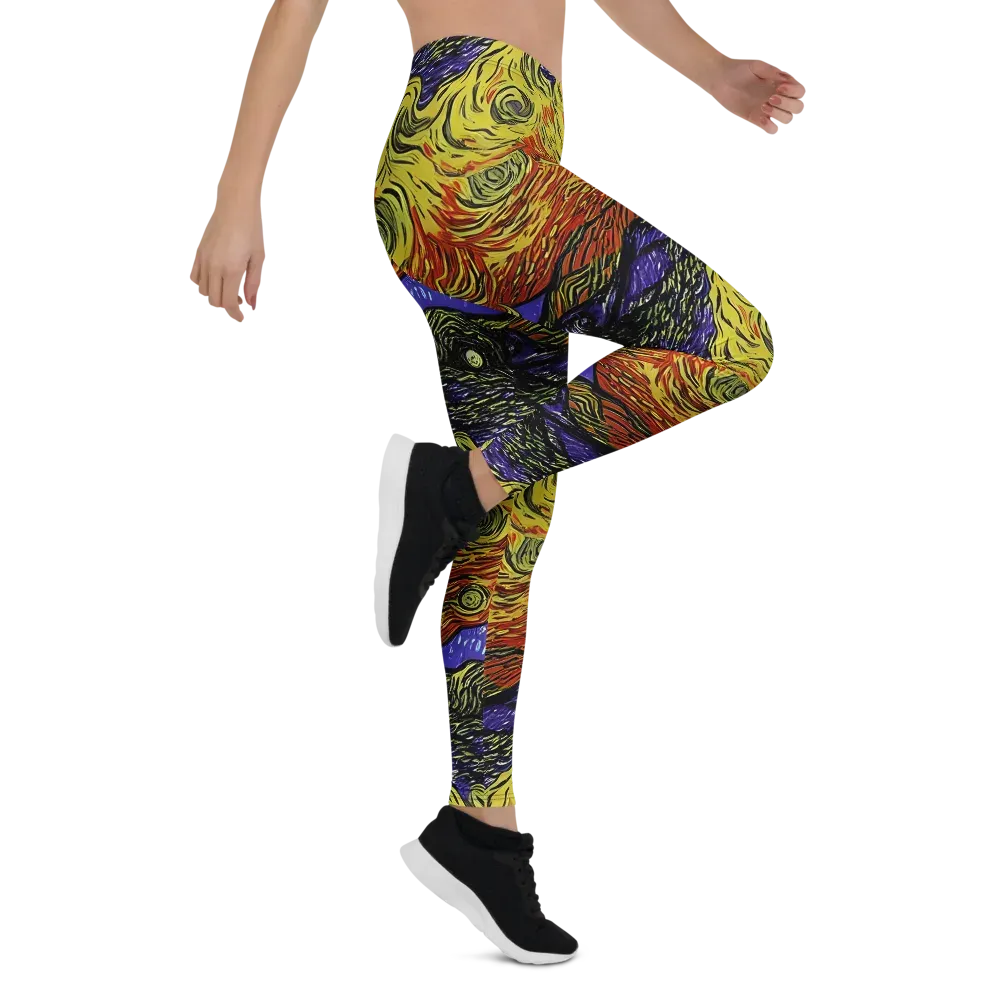 Dancing Solar Flare on Leggings — Right