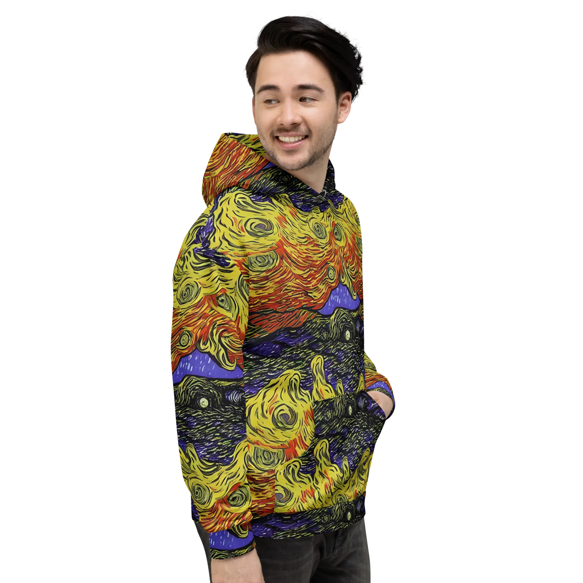 Dancing Solar Flare on Hoodie — Right