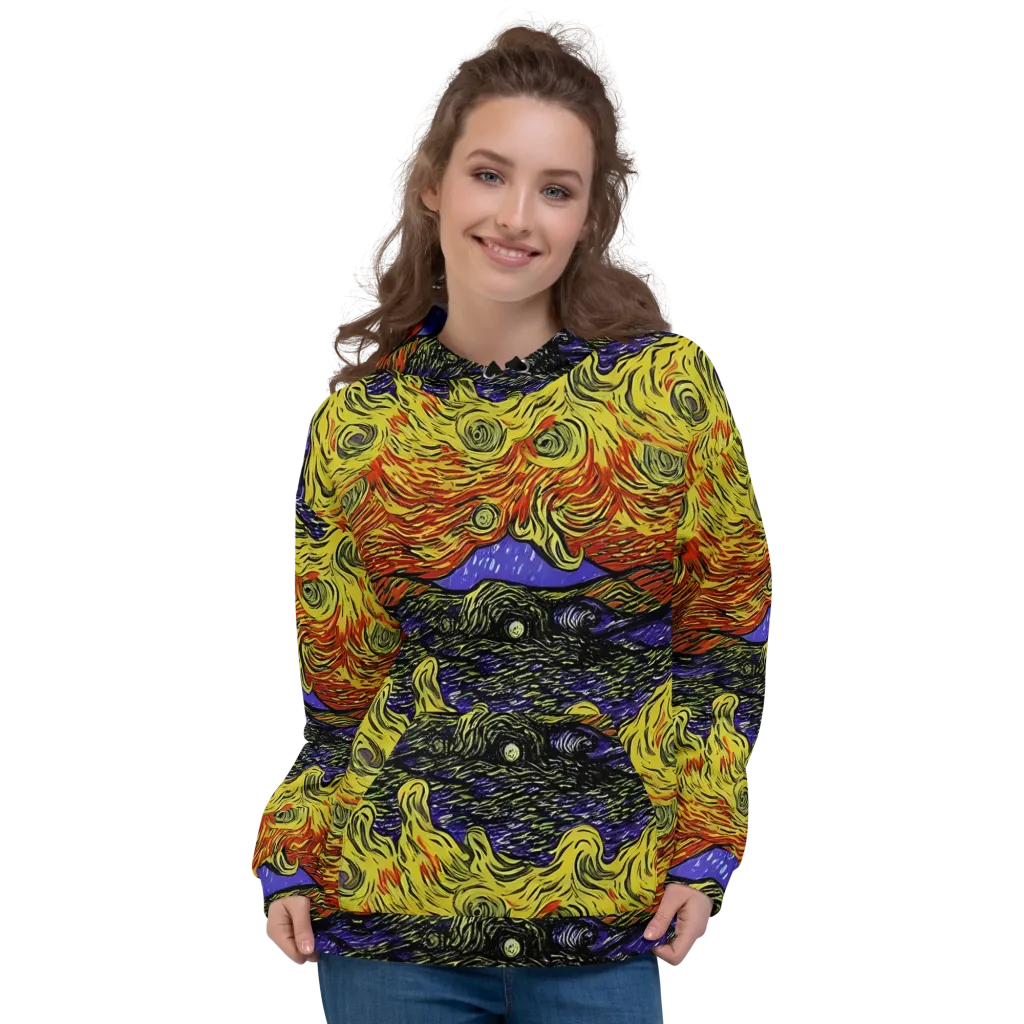 Dancing Solar Flare on Hoodie — Front