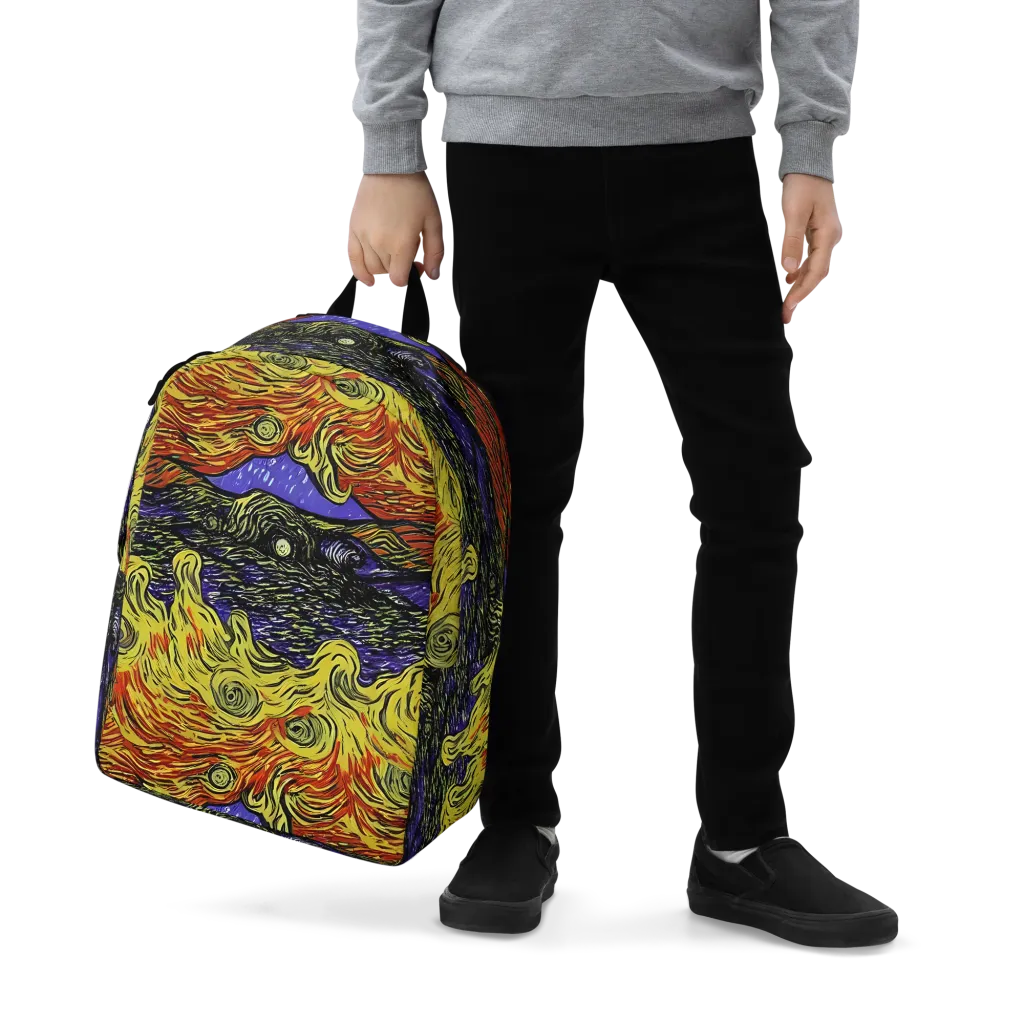 Dancing Solar Flare on Minimalist Backpack — Zoomed-in