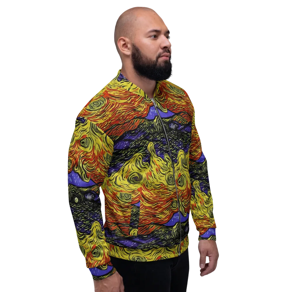 Dancing Solar Flare on Bomber Jacket — Right